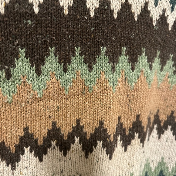 VINTAGE Maurices Green Multicolor Zigzag Knit Sweater Vest - Picture 6 of 8